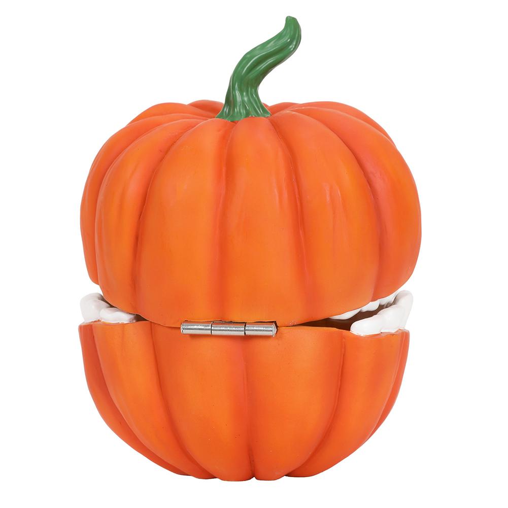 Resin Pumpkin Storage Box Case Plastic Container Holder Props Pumpkin Tricky Candy Bucket for Halloween Thanksgiving Day Party