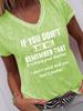 T-shirt estiva da donna con scollo a V e maniche corte