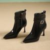 Fashion Autumn Winter Retro Belt Buckle Ankle Boots for Women Fashion Soft Sole Women's Shoes Designer Increase High Heel Boots Female
