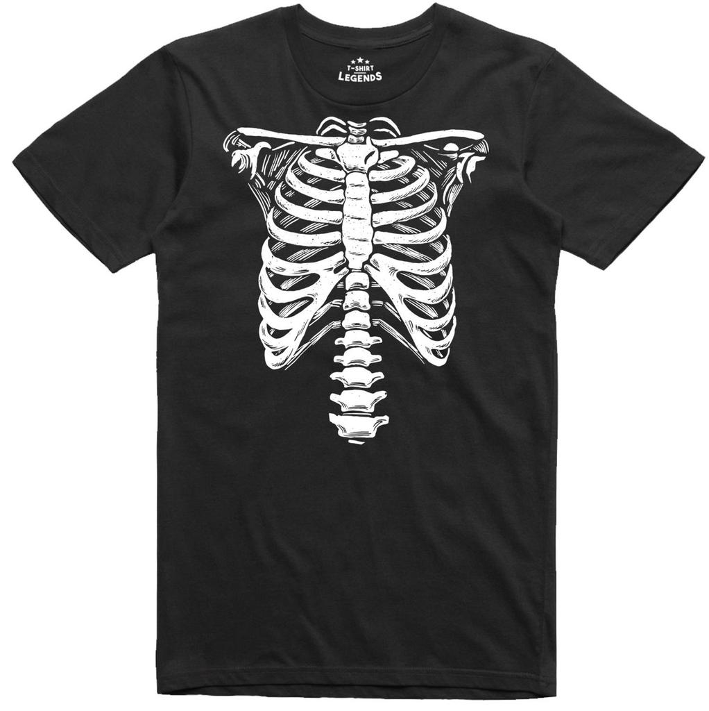 Halloween T-Shirt Costume Mens Funny Skeleton Regular Fit Tee