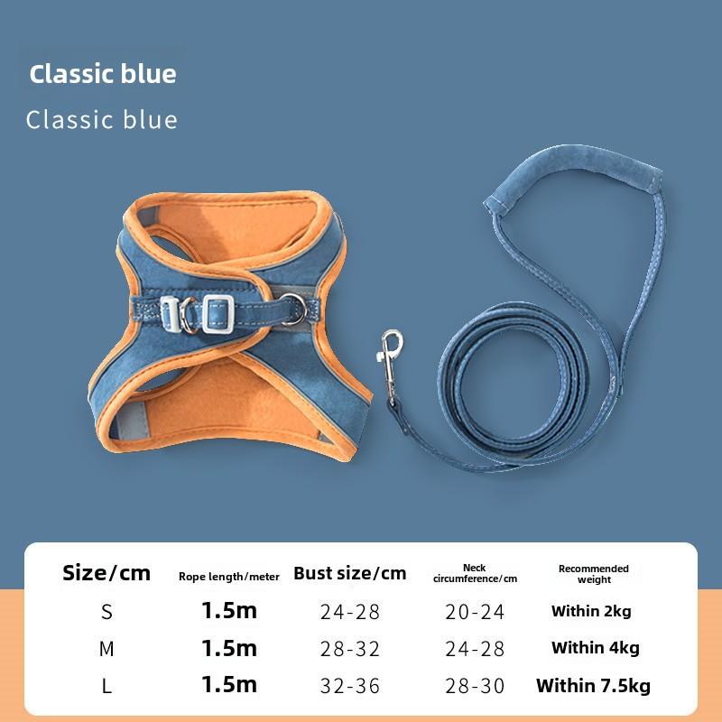 

Поводок-жилет для кошек, нагрудный ремень, не ломается, милый поводок для собак на прогулку, специальная веревка для выгула кошек и собак S