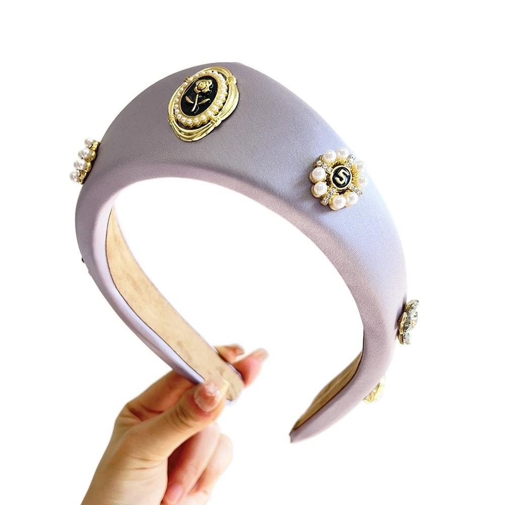 

Smooth Hairpin Headband Velvet Hair Hoop Fashion Lady Headwear Leisure світло-фіолетового кольору