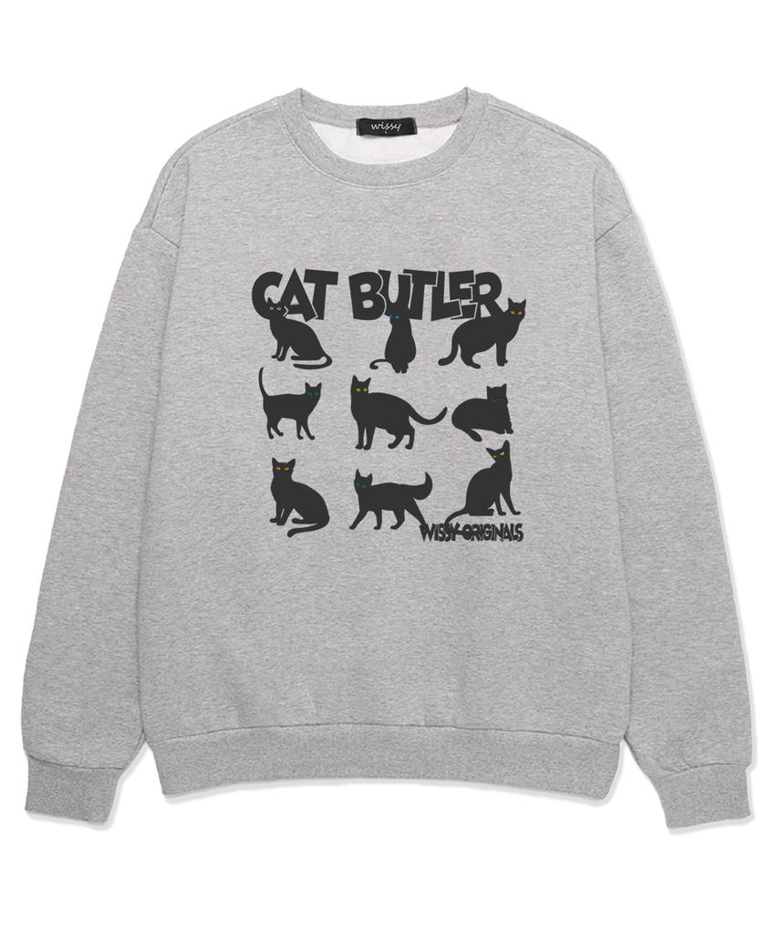 Wissi Cat Eyes Oversized Sweatshirt (Wls015) White (B Type)