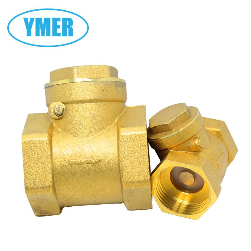 Brass Horizontal Check Valve, One-Way Backflow Preventer DN20, for Water Pumps and Pipes