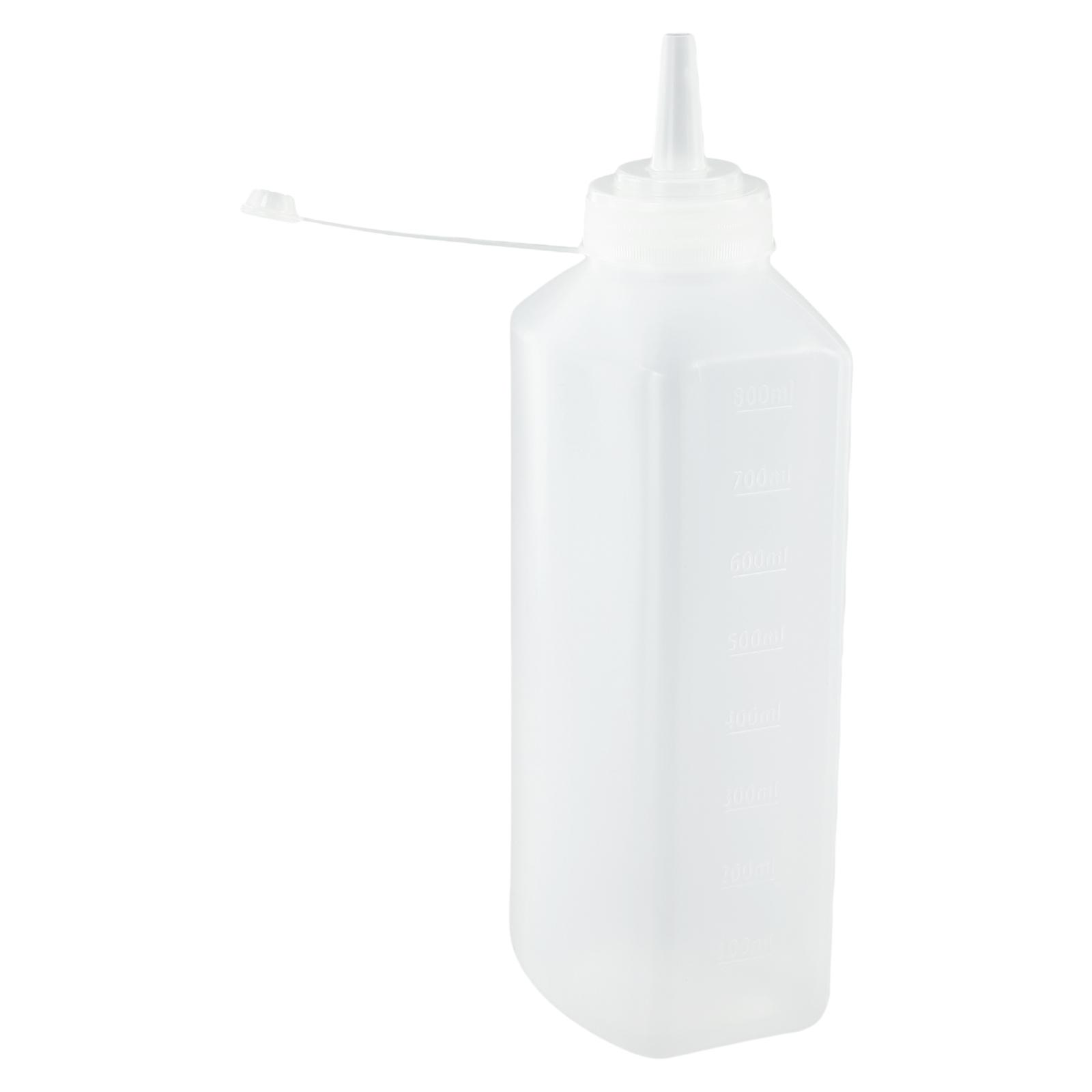 1pc 800/1000ML Squeeze Sauce Bottle Small Diameter Dustproof Plastic Squeeze Sauce Bottle Dressing Bottle For Tomato Salad Sauce