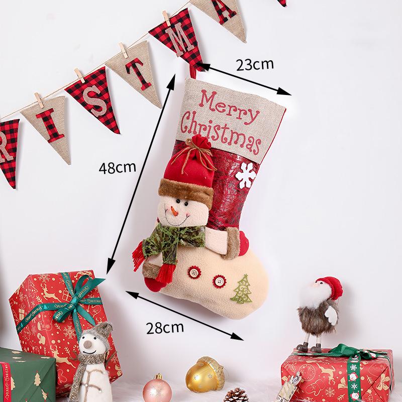 Christmas Decoration Christmas Socks Ornaments Pendant Small Boots Children New Year Candy Bag Gift Fireplace Tree Jewelry
