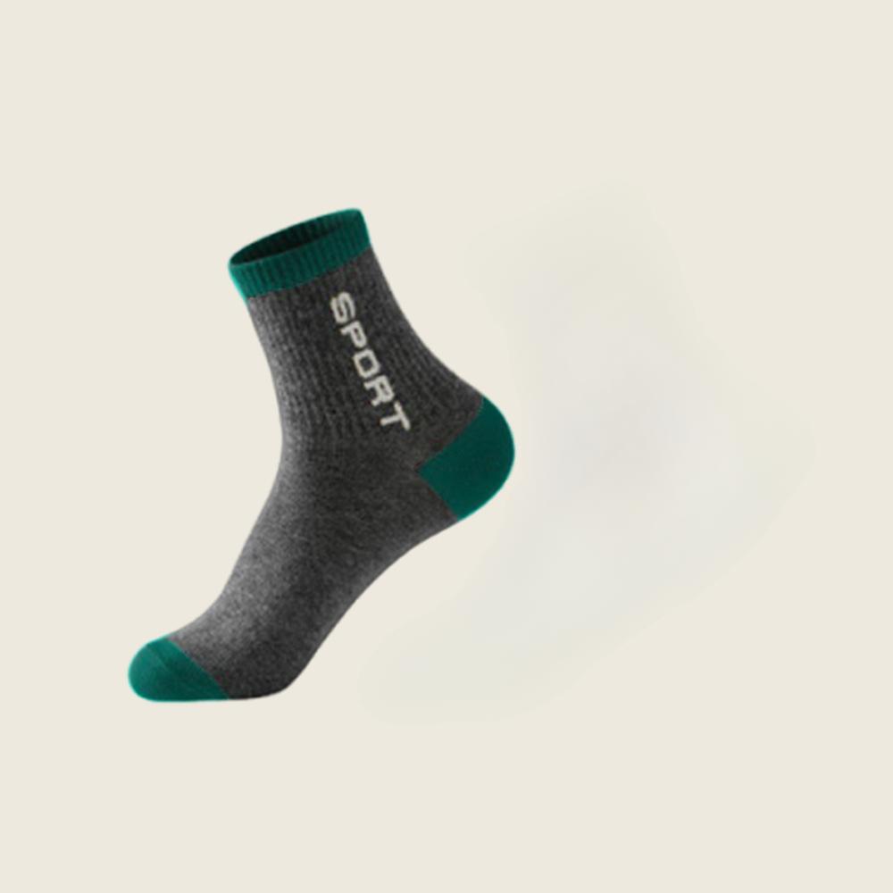 

5/10/20 пар мужских дышащих спортивных носков - Влагоотводящие, усиленные пятка и носок, всесезонные спортивные носки 5pairs темно серый