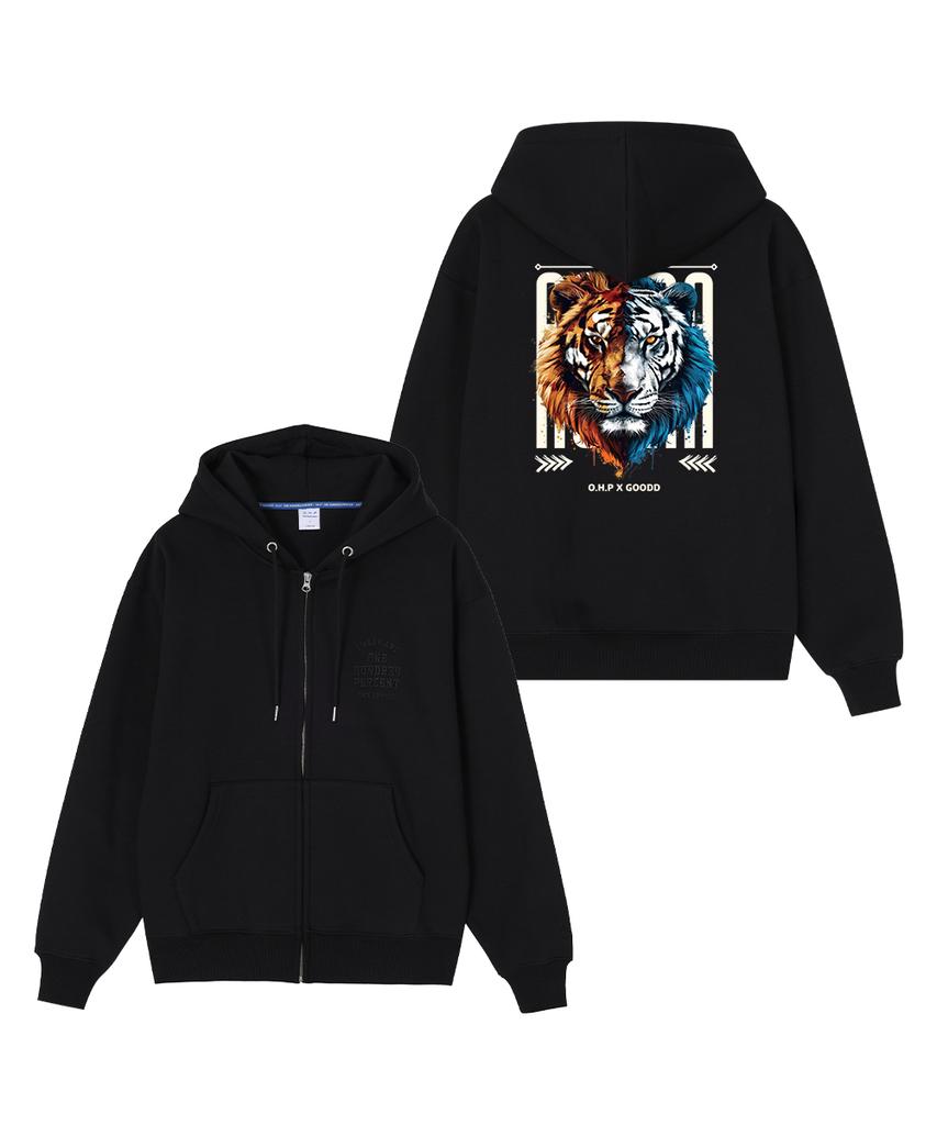 Ohpxgoodd Basura Fleece Zip-Up Hoodie