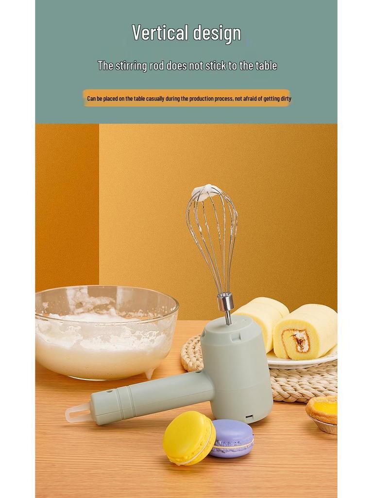 Wireless Rechargeable Handheld Egg Beater for Baking: Cream, Cake, & Egg White Frother Mixer