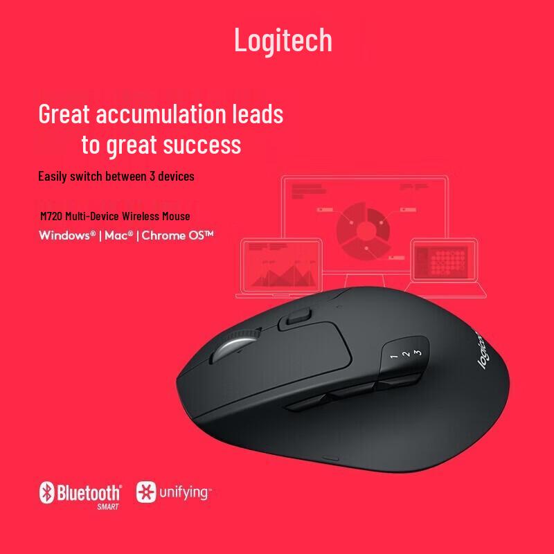 Logitech M720 Wireless Bluetooth Dual-Mode Mouse
