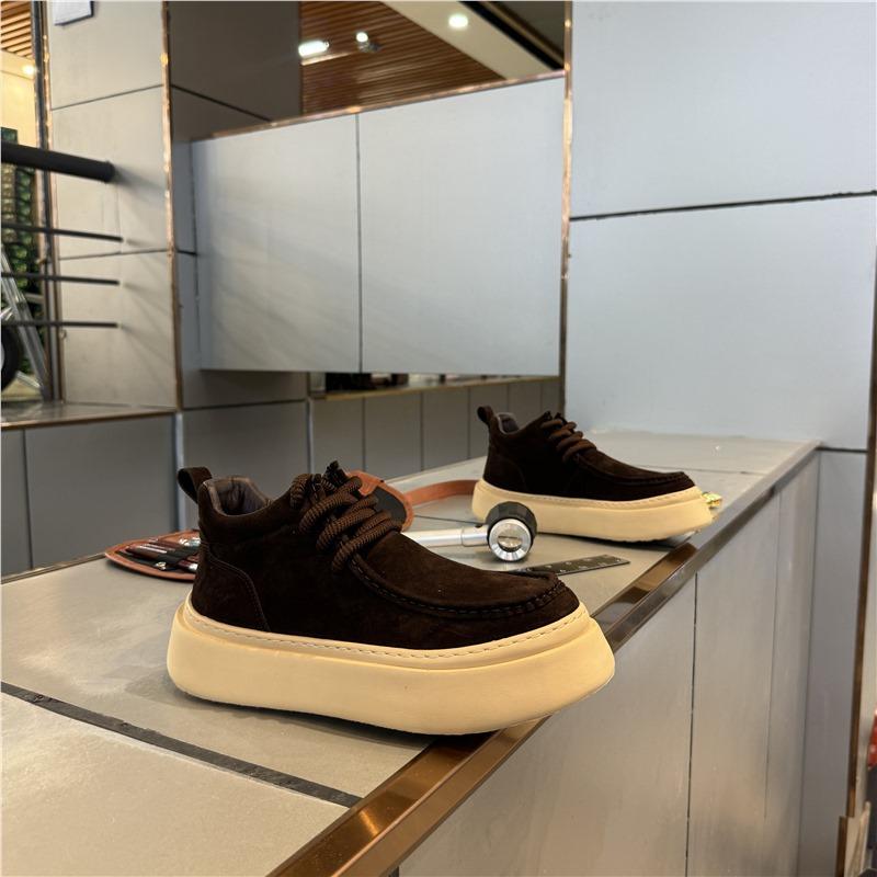 Nové podzimní a zimní kožené povrchové pohodlné boty sportovní boty ležérní boty trendy boty skate boty