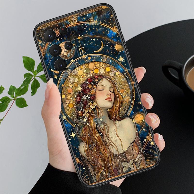Moon and Sun Aesthetic Phone Case For Samsung Galaxy S25 S24 S23 S22 S21 Ultra S24 S23 S22 S21 S25 Plus S24 S25 FE