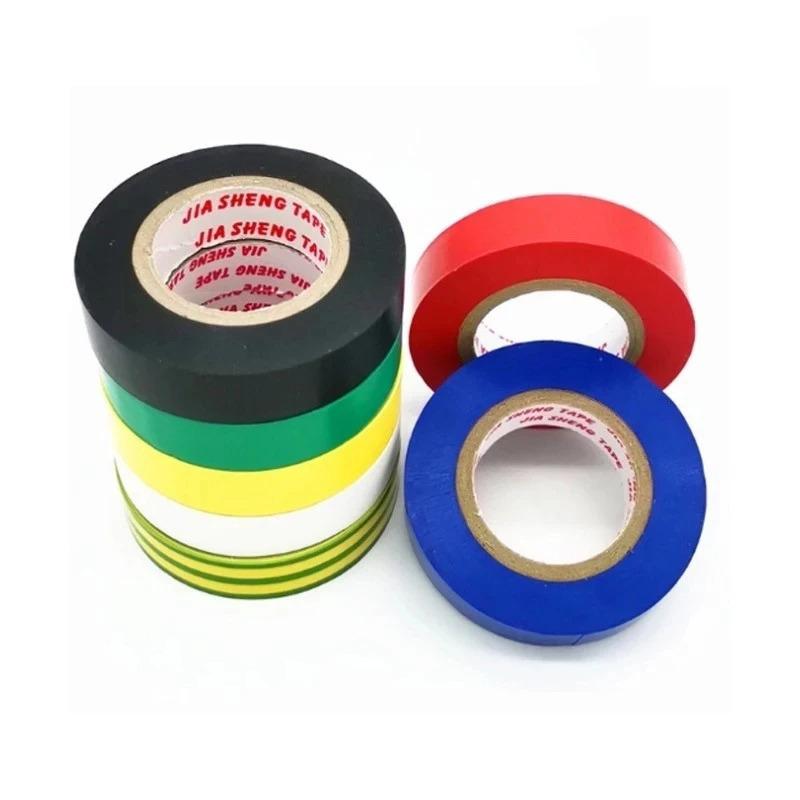 Color Insulating Electrical Tape PVC Wear-resistant Flame Retardant Lead-free Waterproof Eletrician Black Red Blue GreenPinstriping Tape 3