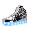 Children's light shoes led luminous shoes charging sports shoes high-top baby shoes male and female students female board shoes