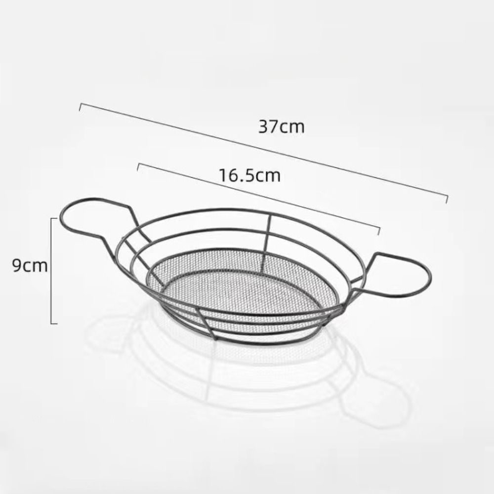 Creative Oval French Fries Basket Metal Basket Fried Chicken Basket Fast Food Baskets  Fast Food