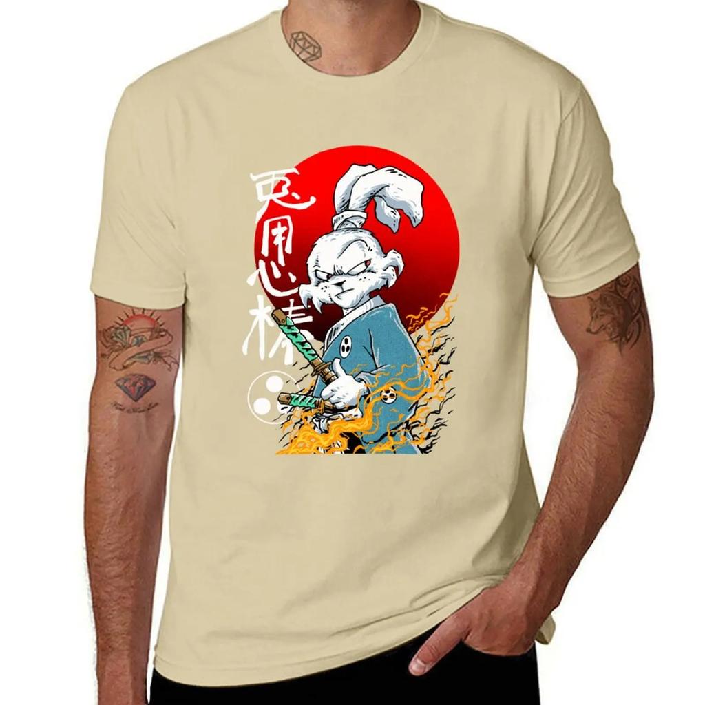 Usagi Yojimbo T-Shirt Kawaii Clothes Anime Clothes Quick Drying Anime Stuff Fitted T Shirts for Men