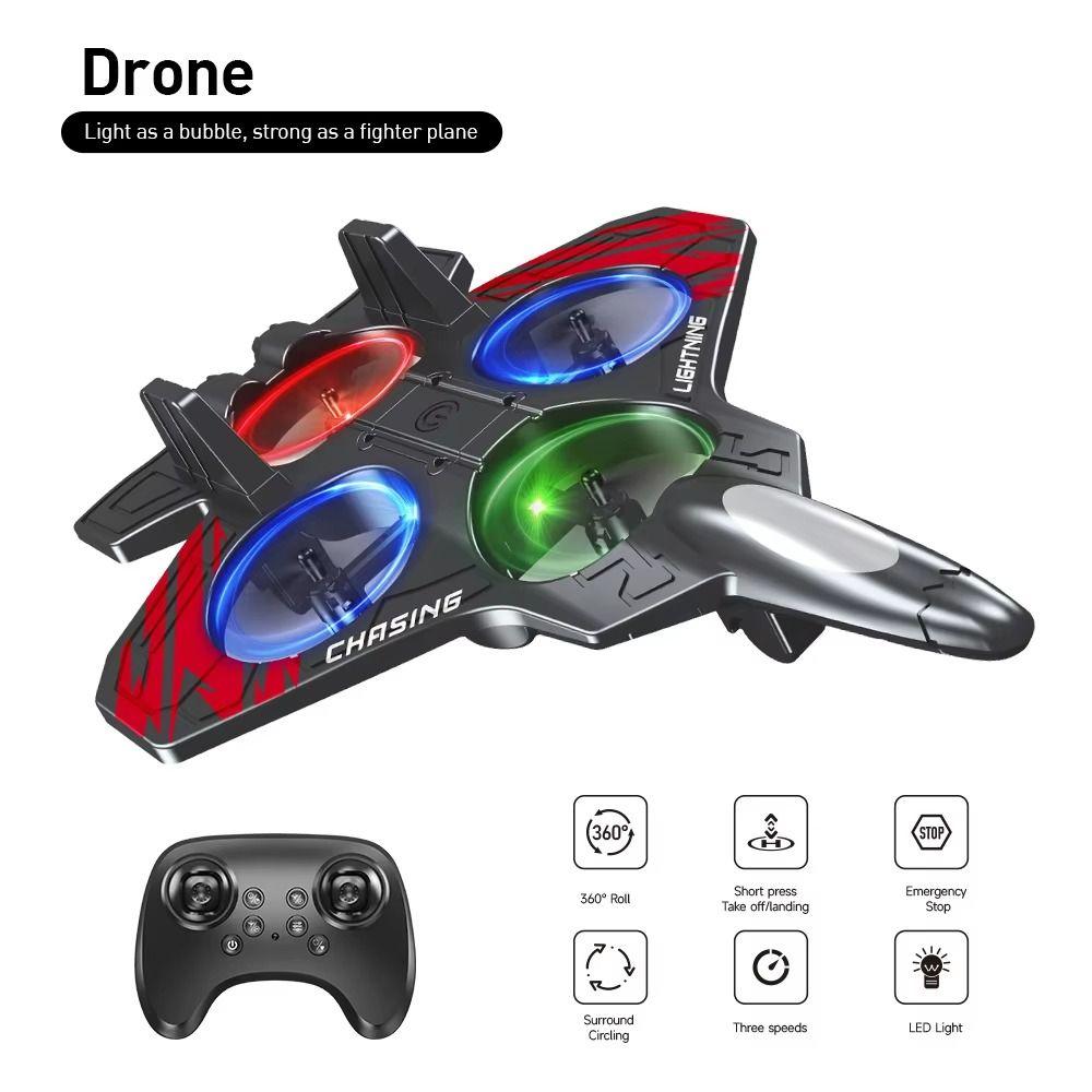Rechargeable Four Motor Helicopter Toy Gravity Sensing RC Hobby Jet Plane  Kids Toddlers Children
