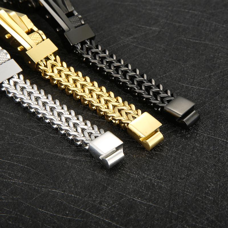 Men's Stylish Titanium Steel Dragon Bone Chain Bracelet