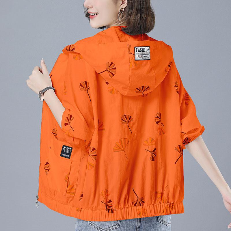 Summer women's Large Size Embroidered  Sunscreen Breathable Sunscreen Clothing