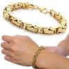 THICK GOLD BRACELET Men' Bracelet ROYAL Byzantine + FREE