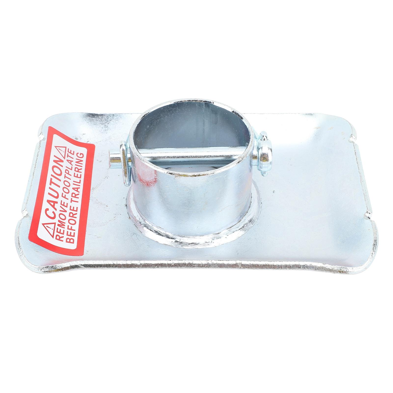 

Trailer Jack Foot 5000lbs Capacity 2 Inch Diameter Tube Jack Foot Plate with Pin Base for A Frame Boat RV