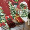 Weihnachts-Schneemann-Schneeflocke, rot, moderne Tüllvorhänge für Wohnzimmer, Schlafzimmer, Zuhause, Küche, Fenster, transparente Vorhänge