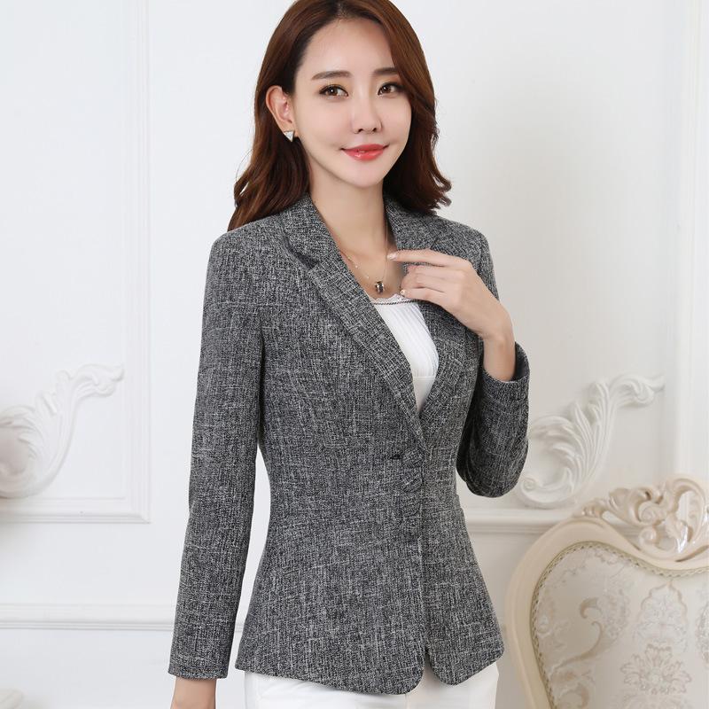 Women's Spring and Autumn Long Sleeve Loose Jacket Slim Suit