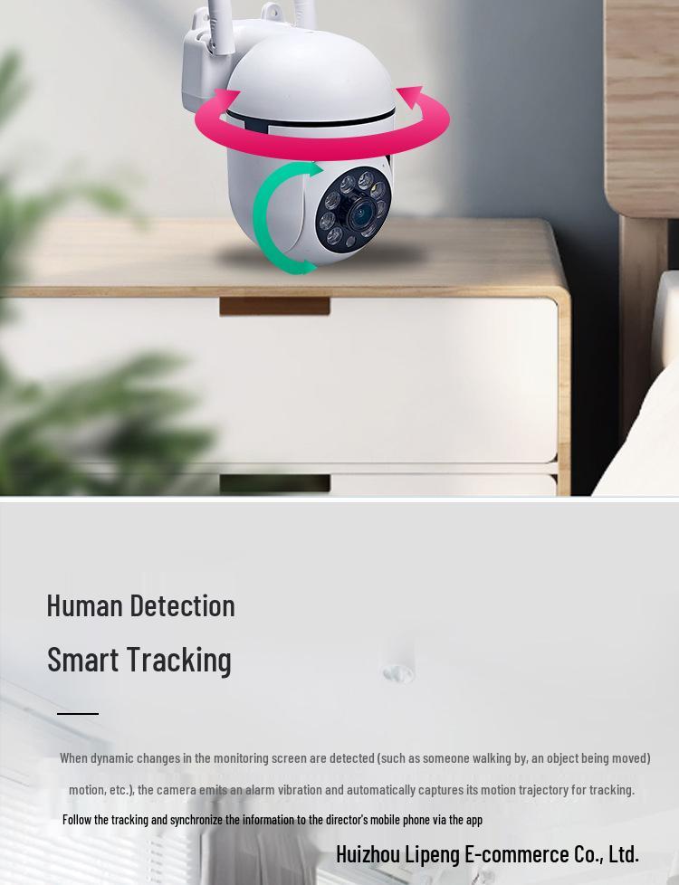 360° Rotating HD Night Vision Outdoor WiFi Camera with Remote App Monitoring