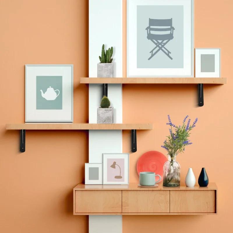 Tripod Heavy Duty Cold Rolled Steel Support Wall Mounted Bench Table Stand Bracket Bookshelf Furniture Hardware Wall Support