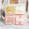 Japanischer Ins-Stil Ita Bag Federmäppchen Niedliche Süßigkeiten-Tasche zur Abzeichen-Ausstellung, Tragbare Kawaii Kosmetiktasche Schreibwaren-Organizer