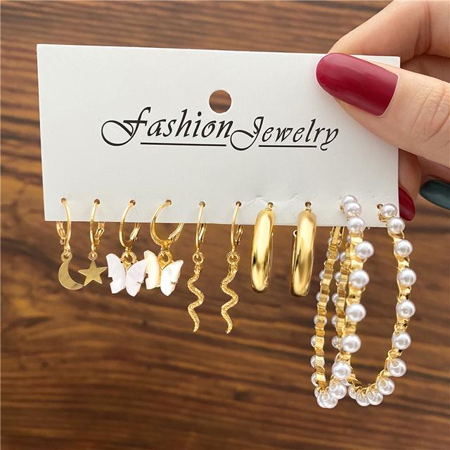 Pearl Stud Earring Set