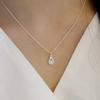 47Bag 925 Silver Teardrop Opal Gemstone Necklace