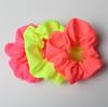 3 Stück/Los Neon Scrunchies Elastische Haargummis Dünner Stoff Bunt Zopfgummis Rosa Grün Orange Leuchtende Farbe Haaraccessoires