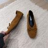 Fashion Female Shallow Footwear Butterfly-Knot Ladies Flats Slip On Shoes Soft Fashion Flock Women Ballet Flats Dance Shoes
