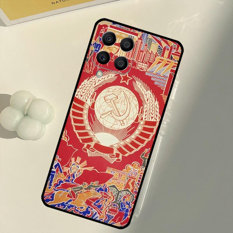 Red Soviet Union USSR Flag For Samsung Galaxy M33 M13 M14 M12 M32 M52 M31 M55 M15 M11 M21 M35 M53 M34 M54 M06 M16 Case