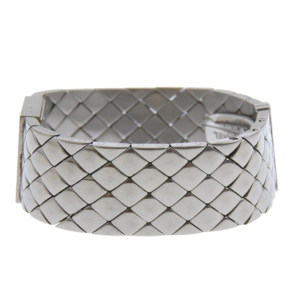 Chanel Matelasse Watches H0009 blackDial Stainless Steel Quartz Analog Display Women Used