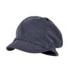 Rivet Ornament Slouchy Beret Solid Color Studded Beanie Newsboy Cap Short Brim Hat  Fashion Girls