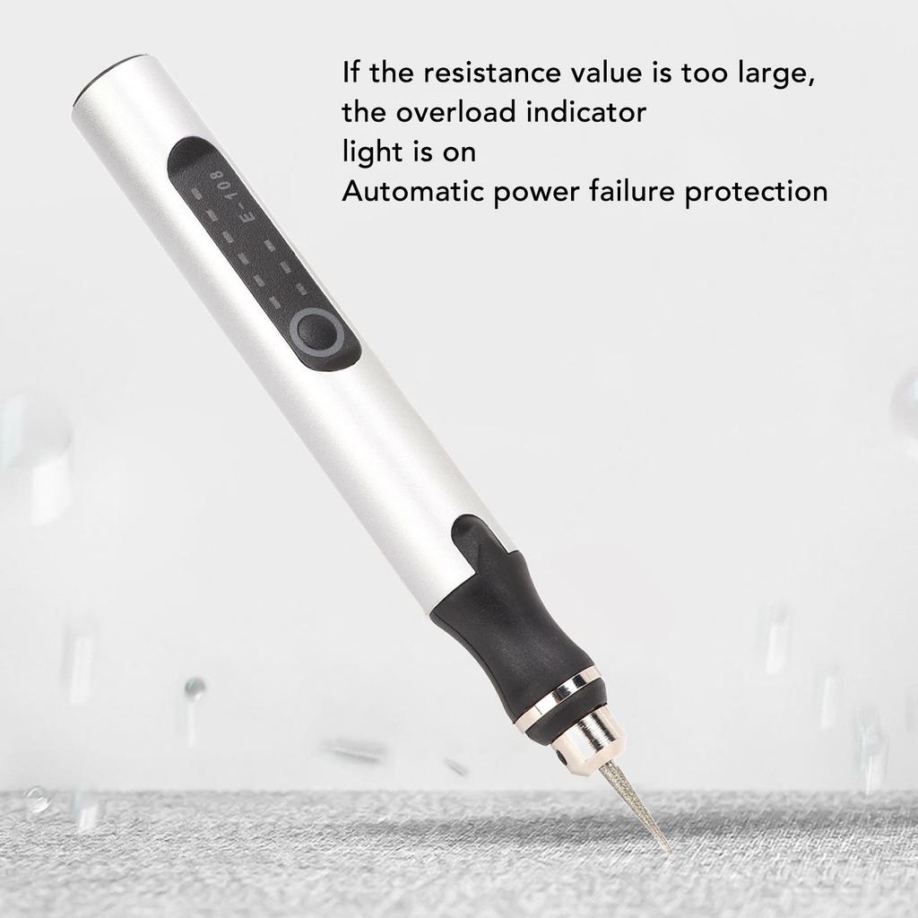 Electric Engraving Pen USB Charging Wireless   Indicator Lights Automatic Power Failure     Grinding Pen