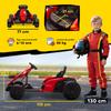 Electric Go-Kart for Kids, 24 V, 2 x 150 W Motors, Drift Mode, Adjustable Seat, Red