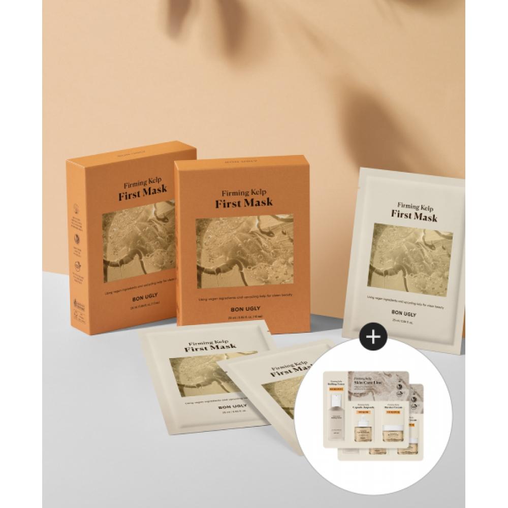 Bon Ugly Firming Kelp First Mask 2 Boxes  20 Sheets  [free  Toner+ampoule+2 Trial Cream] NONE