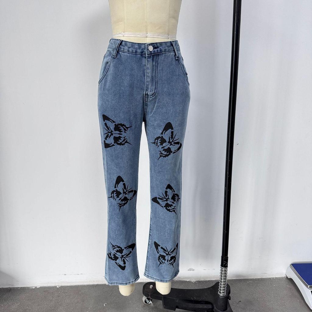 Women's Slim-Fit Printed Jeans