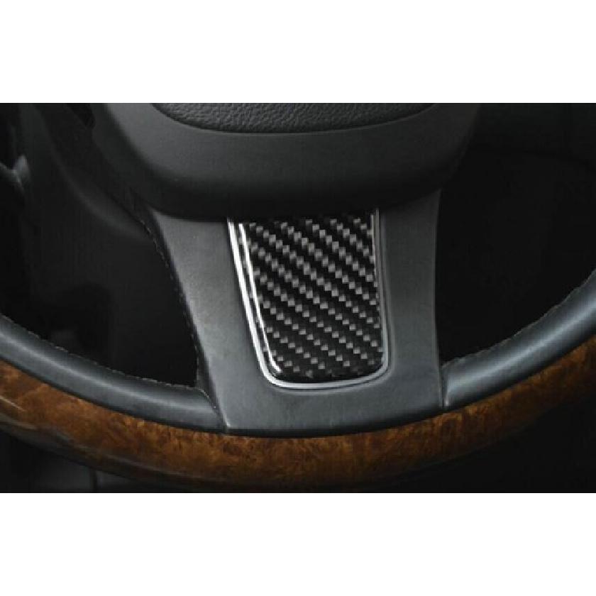 For VW Touareg 2011-2018 Real Carbon Fiber  Steering Wheel Sheet Cover Trim 1PCS