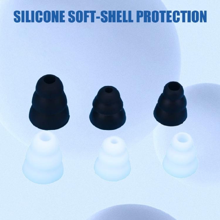 6 Pezzi Auricolari Ergonomici Tripla Silicone 3,8 mm Universali Per Ascolto Prolungato Senza Fastidio