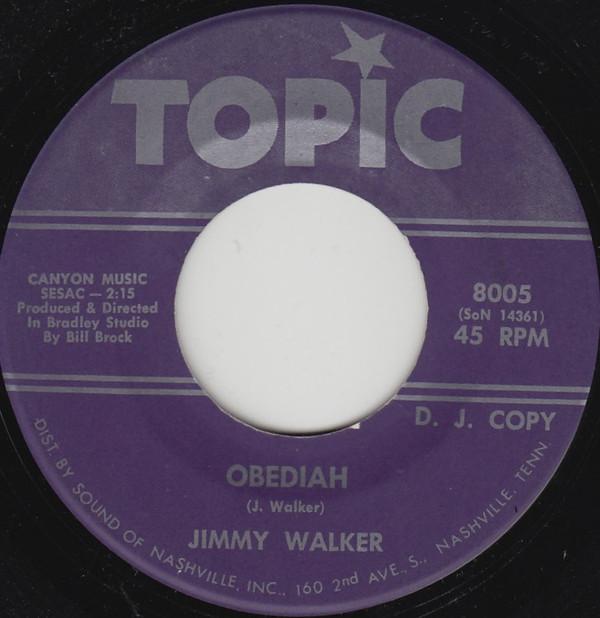 

7inch Record JIMMY WALKER - Obediah 8005PROMO TOPIC 1965 US Country/Folk Used