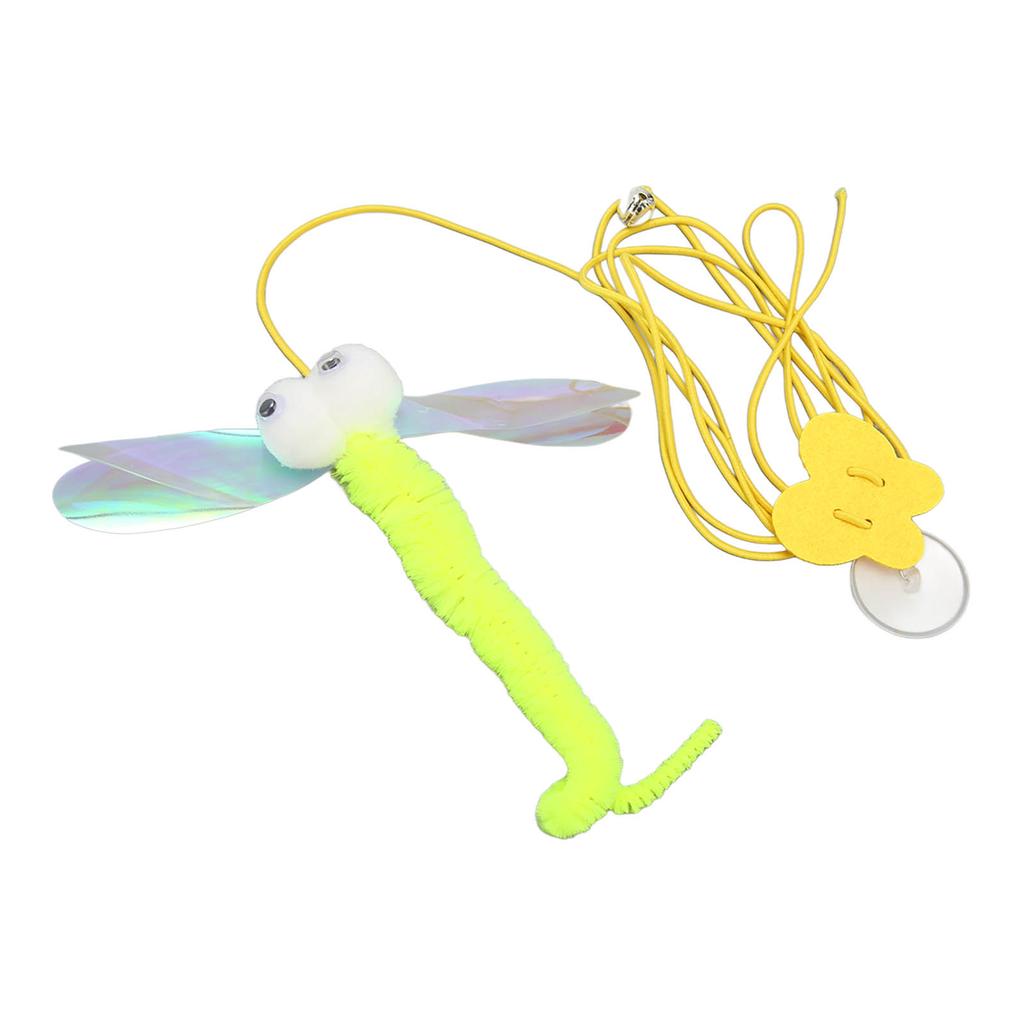 Selbstspiel Hängendes Tür Katzenspielzeug Libellenform Einziehbares Katzenreizspielzeug mit Elastischer Schnur