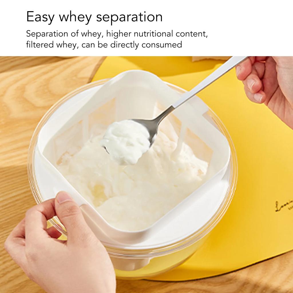 Yogurt Whey Separator Round Large Capacity Efficient Fine Mesh Yogurt Maker Filter for Home Kitchen Yogurt Whey Strainer