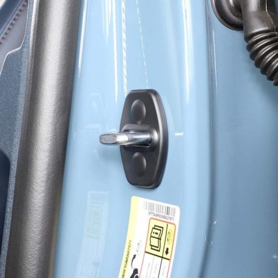 4× Schwarze ABS-Türschloss-Abdeckung Schnalle Zierleiste Für Ford Maverick -23