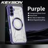 KEYSION Transparent Magnetic Case for Samsung A56 5G A36 A26 Soft Silicone+PC Shockproof Phone Back Cover for for Galaxy A16 5G