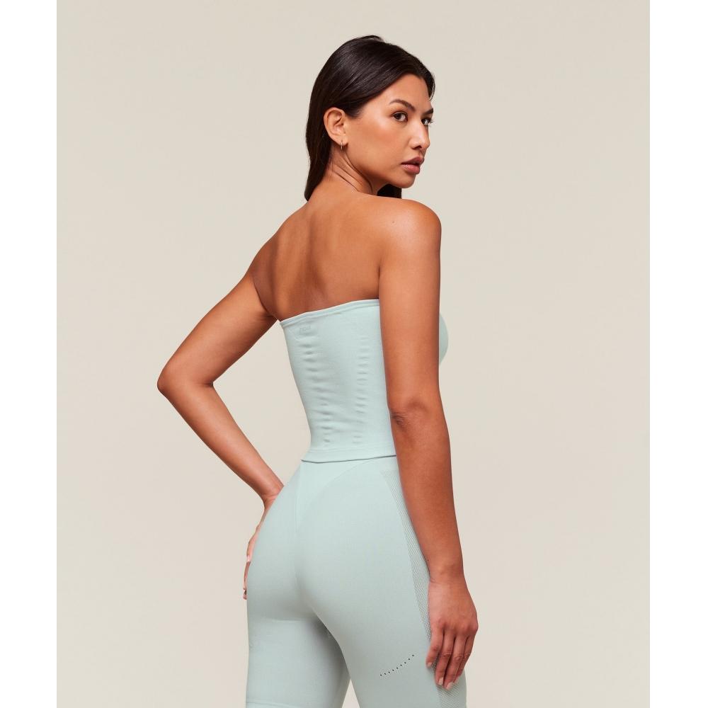 Gymshark Everywear Warp Knit Tube Top Frost Blue B1c8h Uc5m