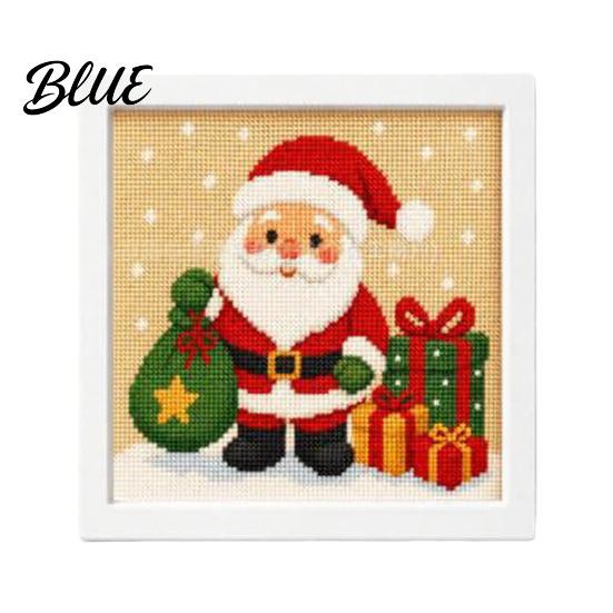 Needlepoint Kit for Beginners DIY Christmas Kit, Holiday Cross Stitch Santa Snowman Elk Patterns, Needlework Craft Adults Teens, Wall Art Handmade